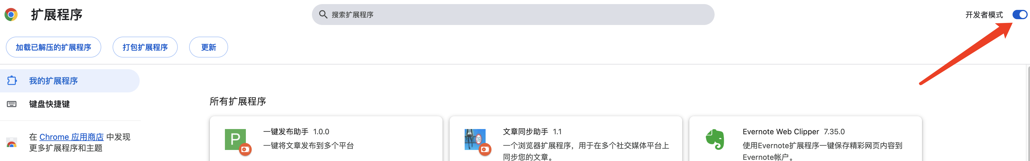 开发者模式需要打开