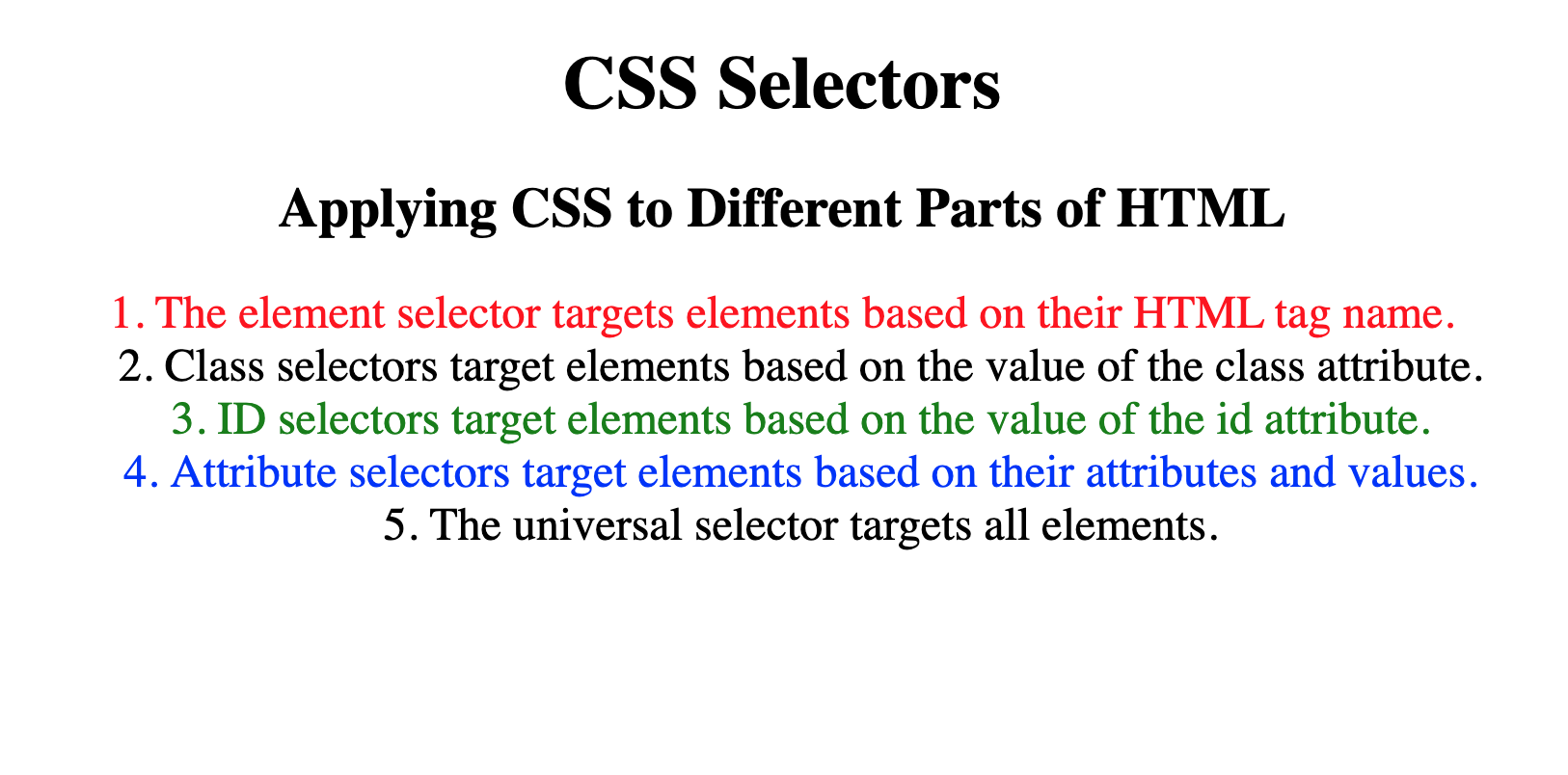 CSS Selectors